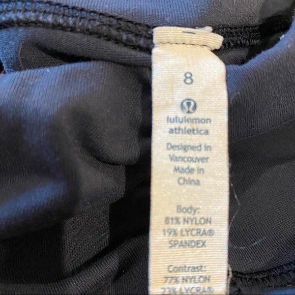 Lululemon Blue Ruched practice daily Crop Leggings 8 - Picture 12 of 12